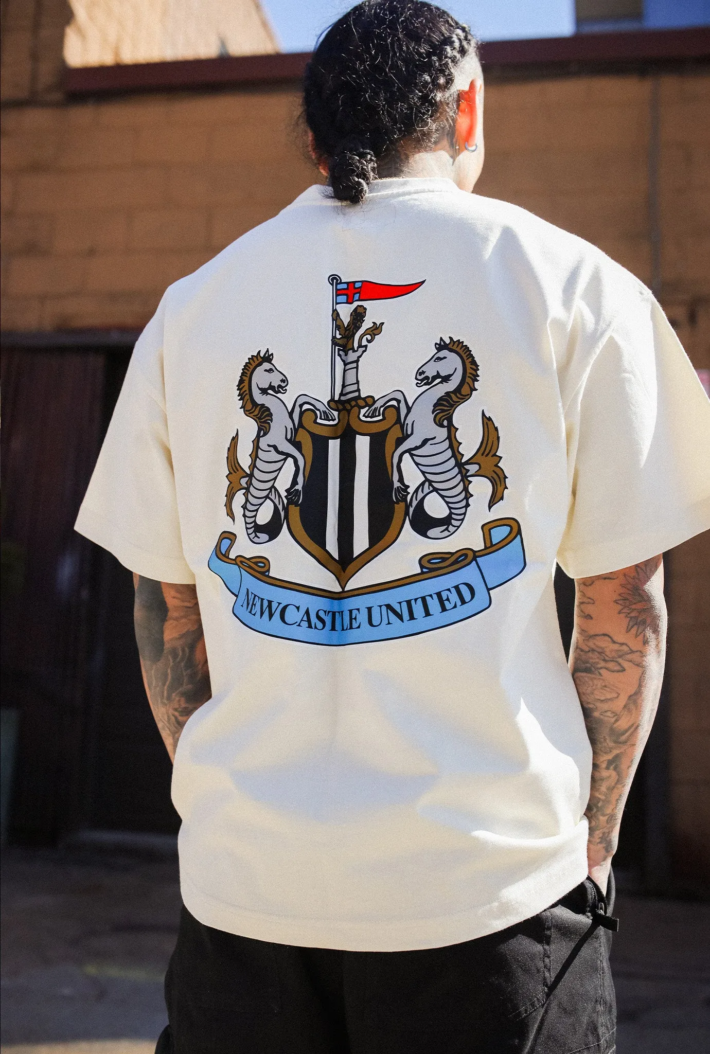 Newcastle United Essentials Heavyweight T-Shirt - Ivory sold by Peace-Collective product image thumbnail 4