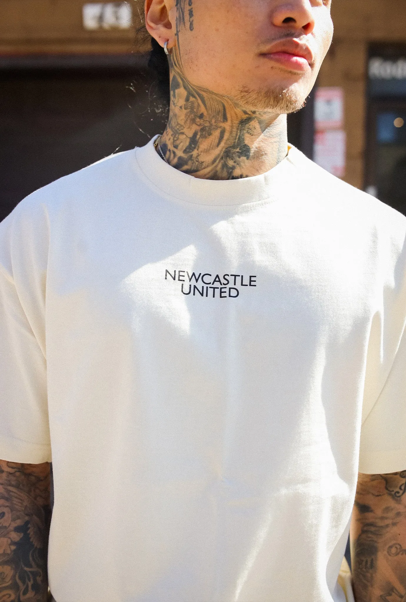 Newcastle United Essentials Heavyweight T-Shirt - Ivory sold by Peace-Collective product image thumbnail 3