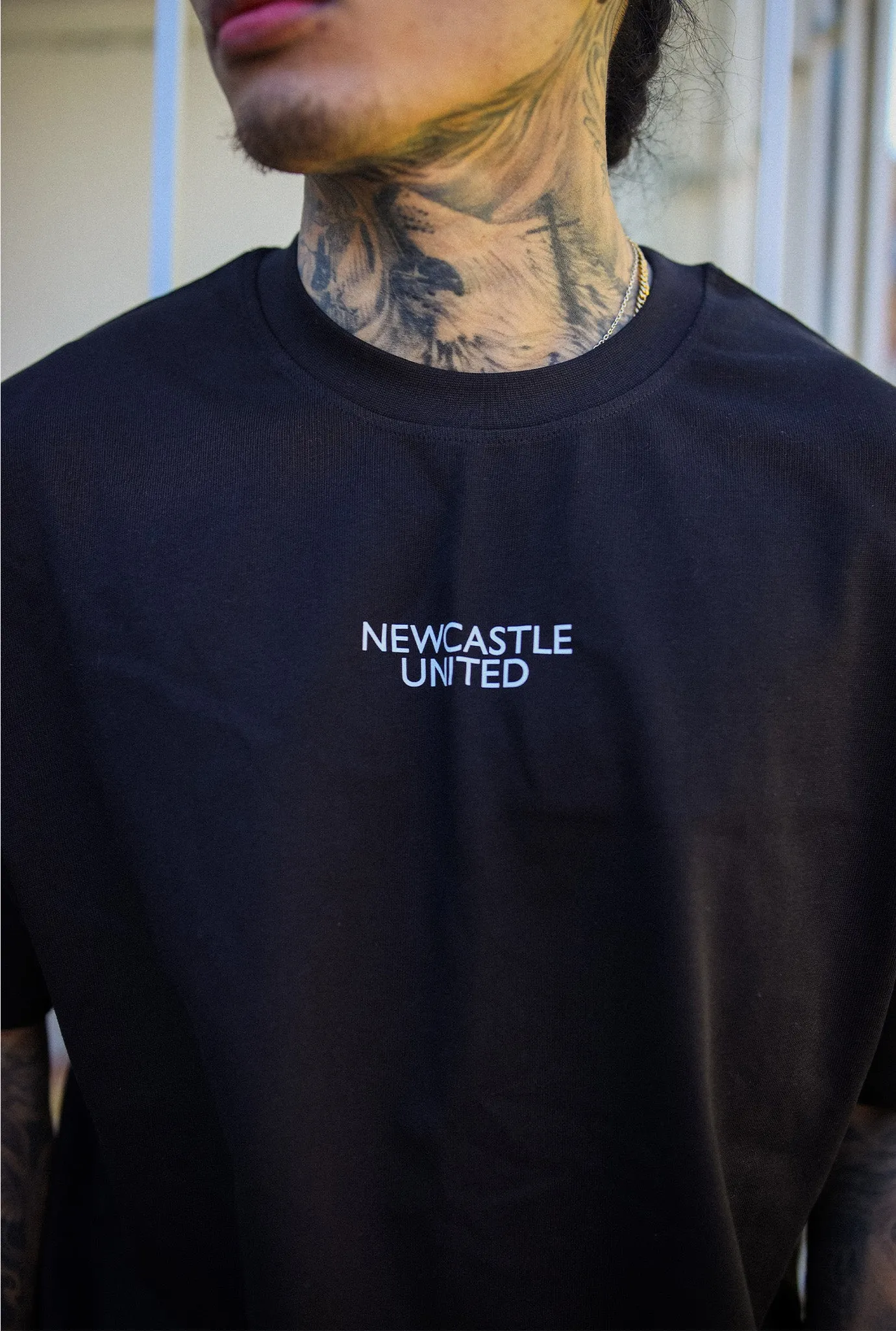 Newcastle United Essentials Heavyweight T-Shirt - Black sold by Peace-Collective product image thumbnail 3