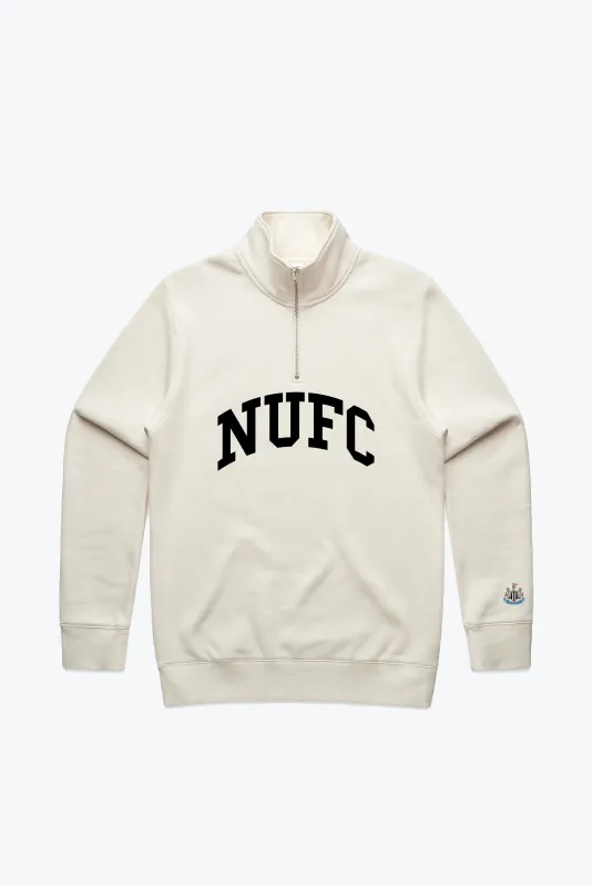 Newcastle United Essentials Quarter Zip - Ivory sold by Peace-Collective