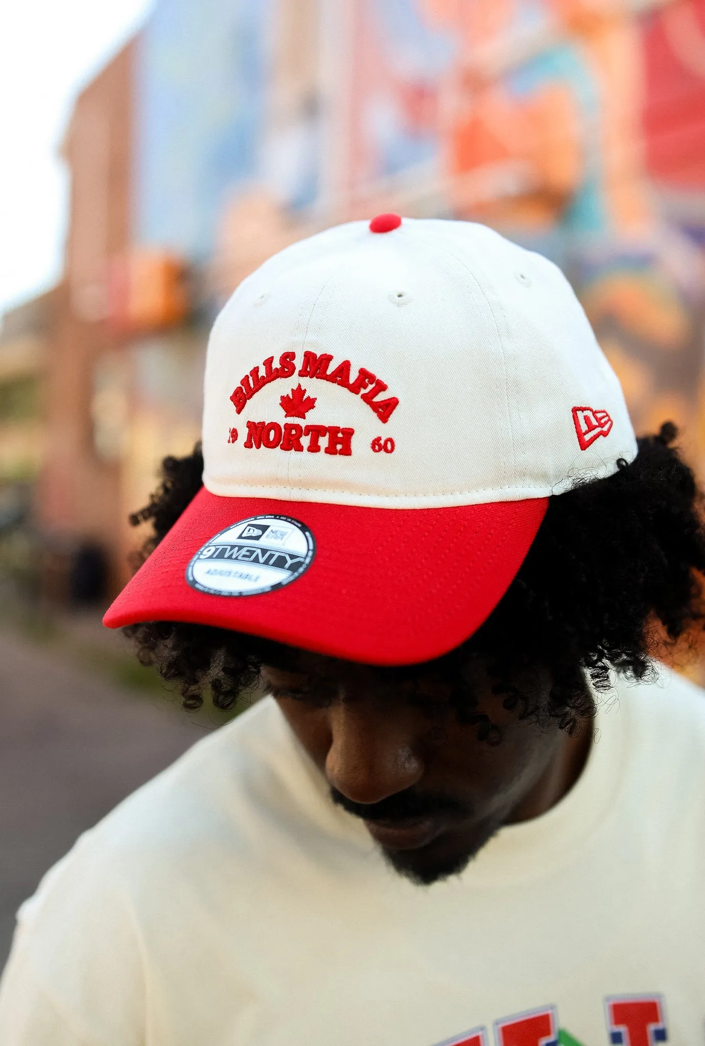 Buffalo Bills Mafia 9TWENTY Adjustable Cap - Ivory / Red sold by Peace-Collective product image thumbnail 4