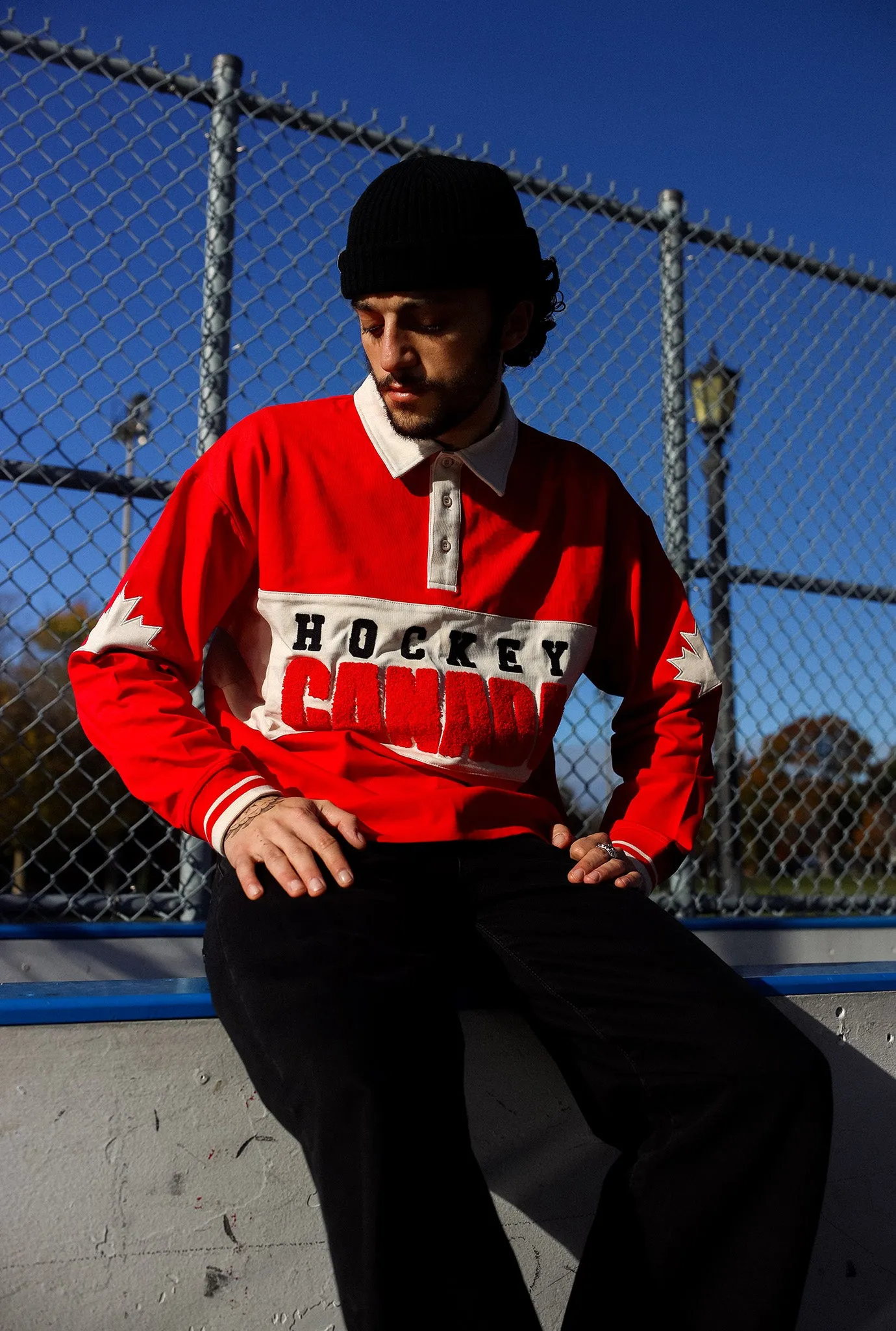 Hockey Canada Fleece Polo - Red sold by Peace-Collective product image thumbnail 2
