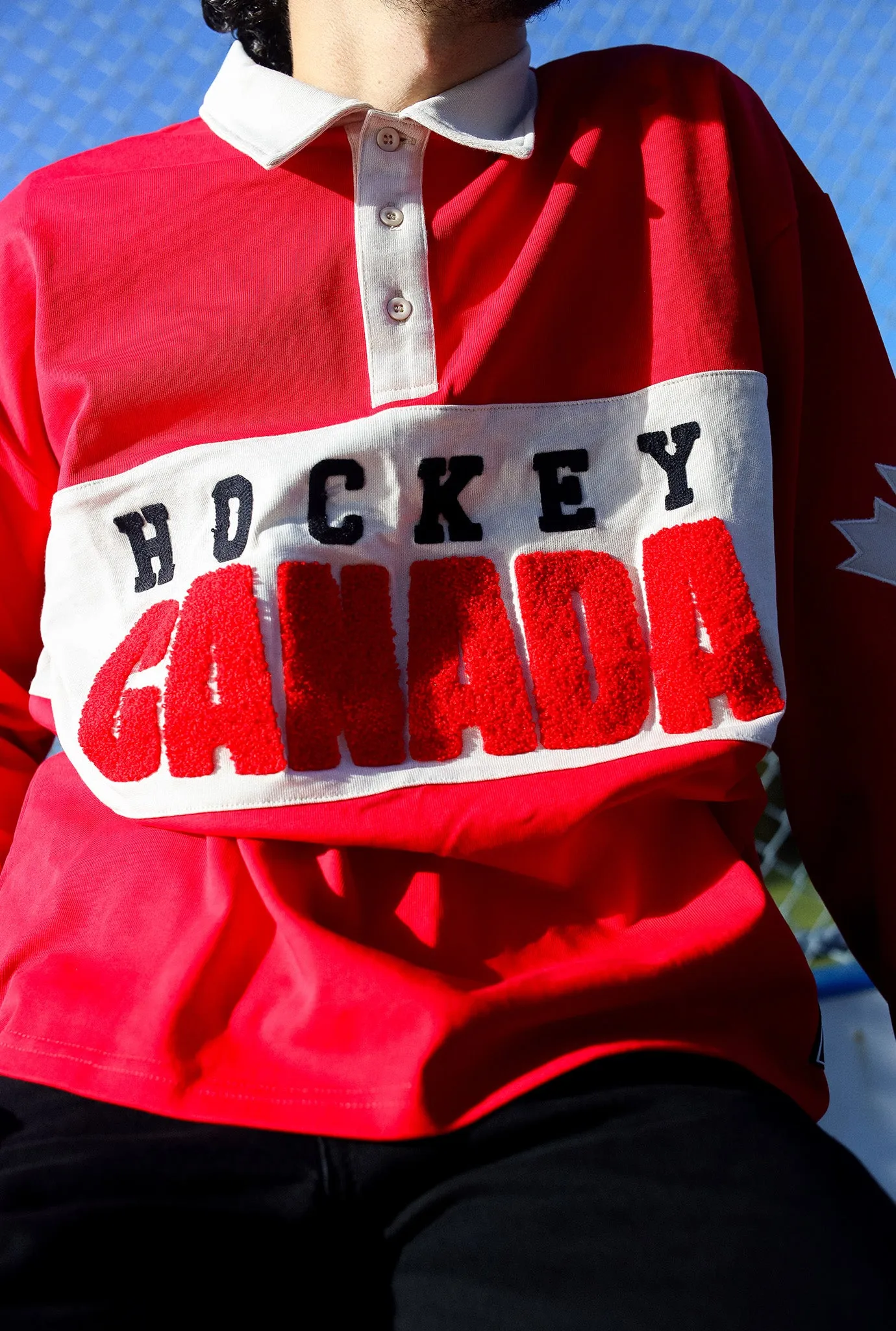 Hockey Canada Fleece Polo - Red sold by Peace-Collective product image thumbnail 3