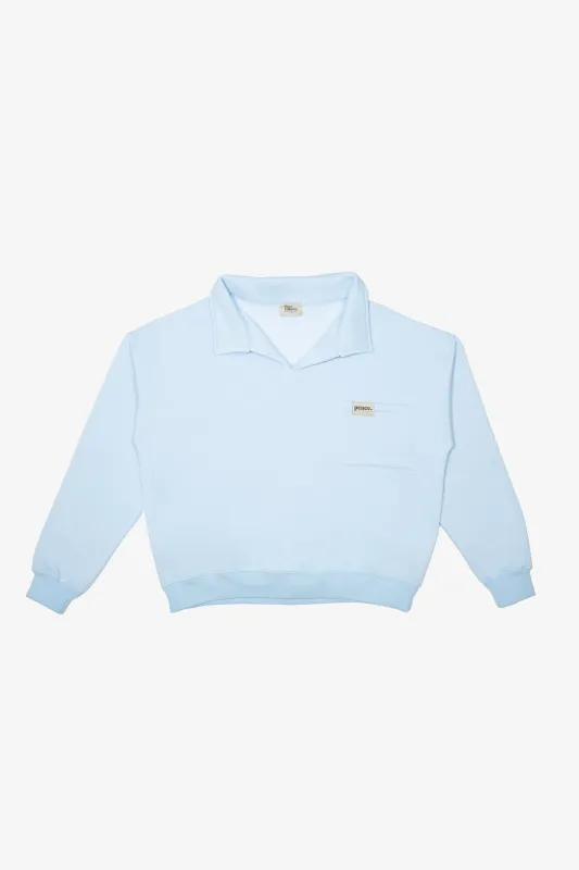 Peace Basics Fleece Polo - Winter Sky made by Peace-Collective