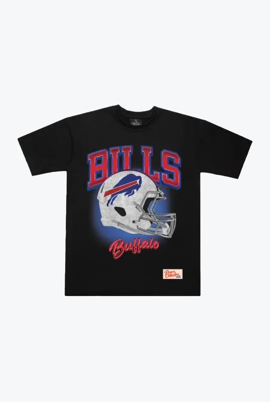 Buffalo Bills Photorealistic Vintage Heavyweight T-Shirt - Black sold by Peace-Collective