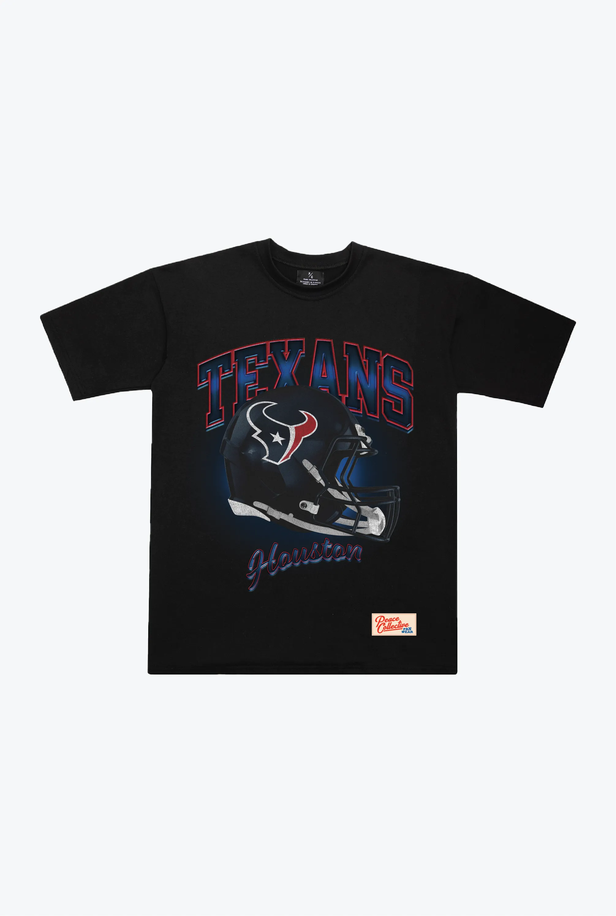 Houston Texans Photorealistic Vintage Heavyweight T-Shirt - Black sold by Peace-Collective