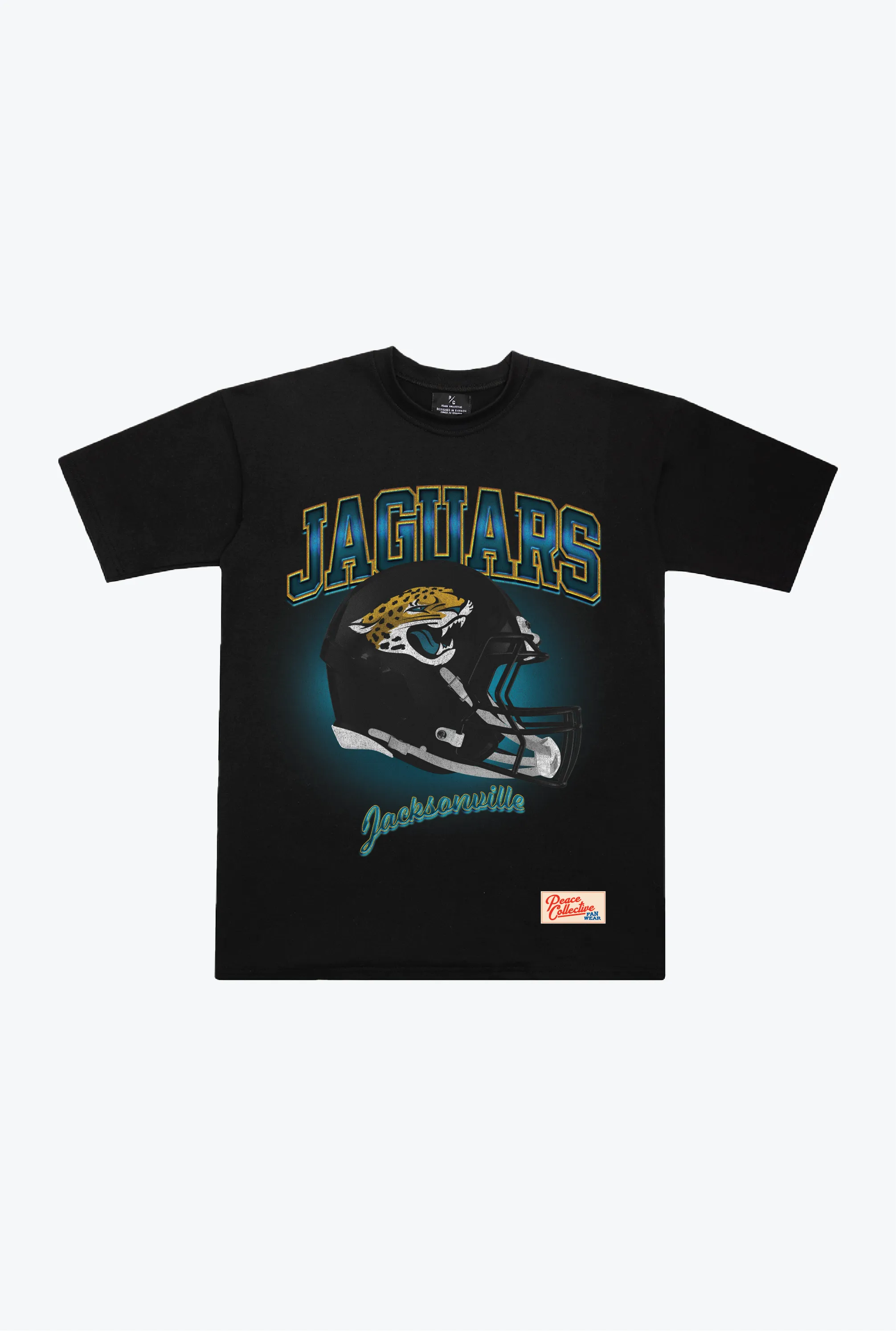 Jacksonville Jaguars Photorealistic Vintage Heavyweight T-Shirt - Black sold by Peace-Collective