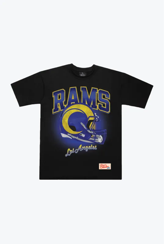 Los Angeles Rams Photorealistic Vintage Heavyweight T-Shirt - Black sold by Peace-Collective