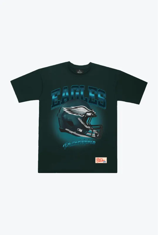 Philadelphia Eagles Photorealistic Vintage Heavyweight T-Shirt - Midnight Green sold by Peace-Collective