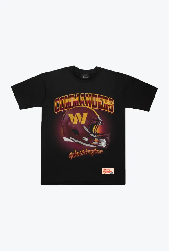 Washington Commanders Photorealistic Vintage Heavyweight T-Shirt - Black sold by Peace-Collective