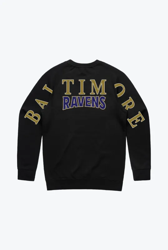 Baltimore Ravens Spirit Crewneck - Black made by Peace-Collective