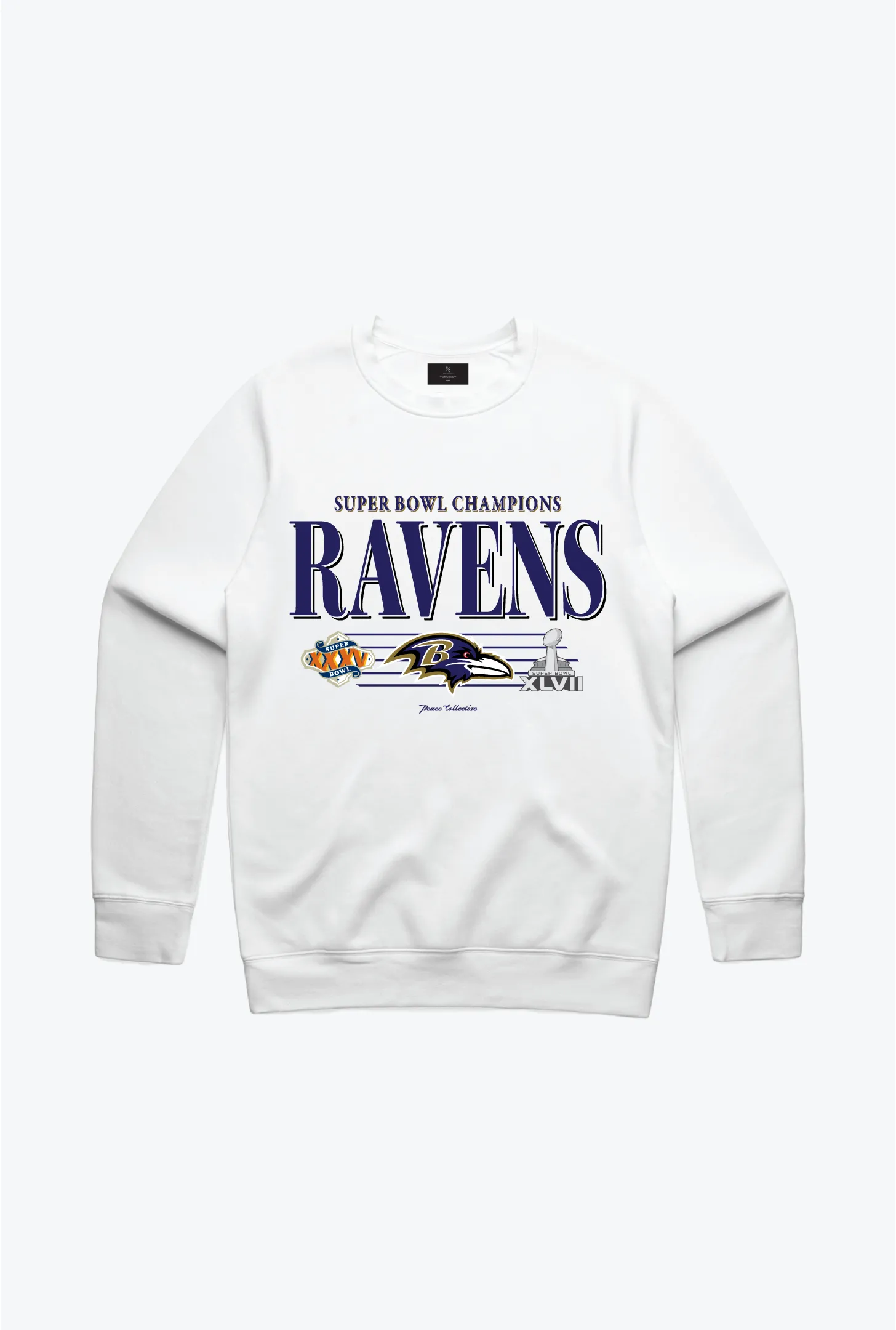 Baltimore Ravens Vintage Crewneck - White sold by Peace-Collective
