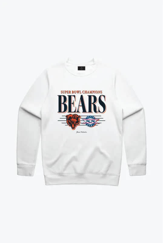 Chicago Bears Vintage Crewneck - White sold by Peace-Collective