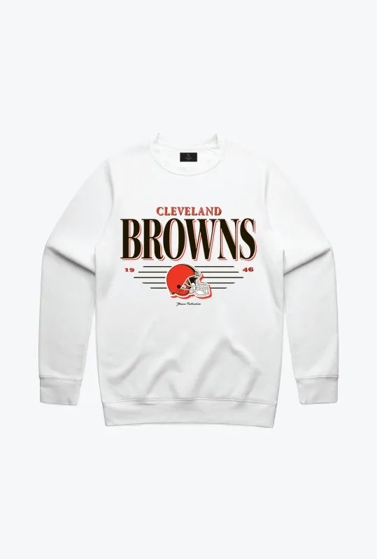 Cleveland Browns Vintage Crewneck - White sold by Peace-Collective