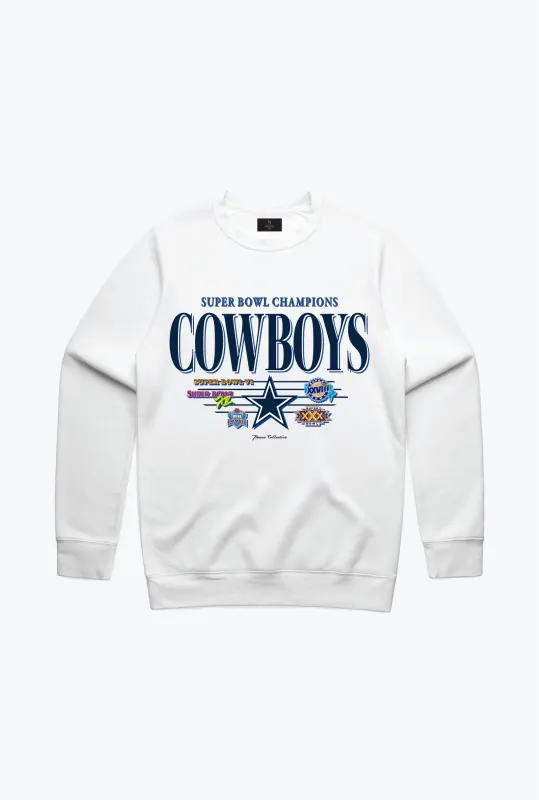 Dallas Cowboys Vintage Crewneck - White sold by Peace-Collective