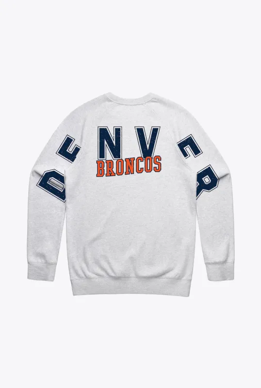 Denver Broncos Spirit Crewneck - Ash sold by Peace-Collective
