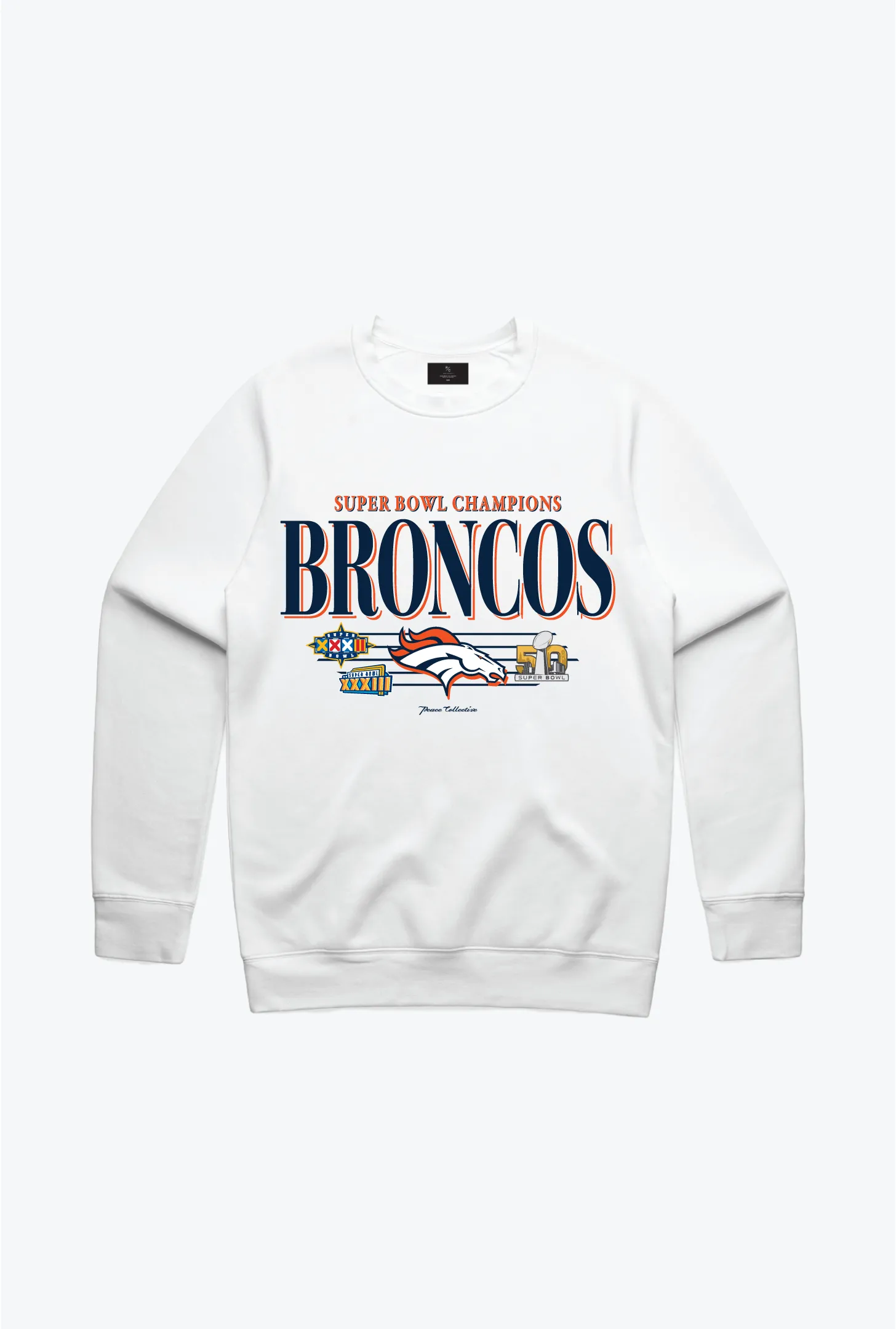 Denver Broncos Vintage Crewneck - White sold by Peace-Collective