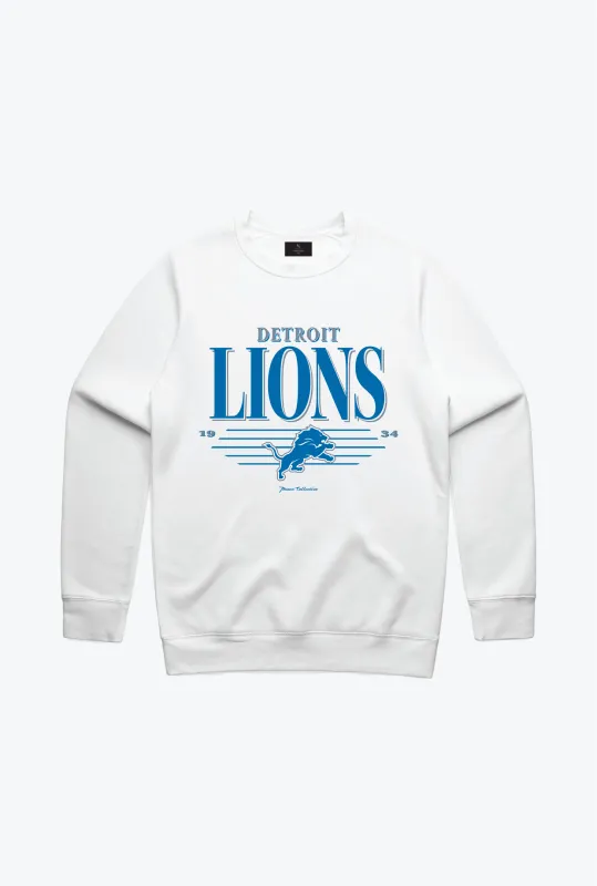 Detroit Lions Vintage Crewneck - White made by Peace-Collective