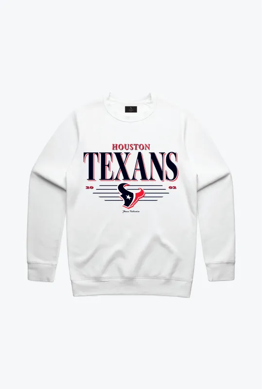 Houston Texans Vintage Crewneck - White sold by Peace-Collective
