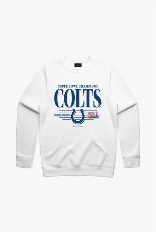 Indianapolis Colts Vintage Crewneck - White made by Peace-Collective