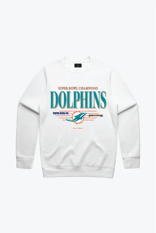 Miami Dolphins Vintage Crewneck - White sold by Peace-Collective