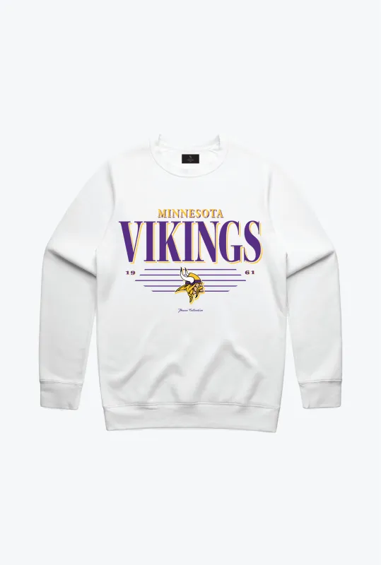 Minnesota Vikings Vintage Crewneck - White sold by Peace-Collective
