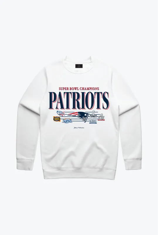 New England Patriots Vintage Crewneck - White sold by Peace-Collective