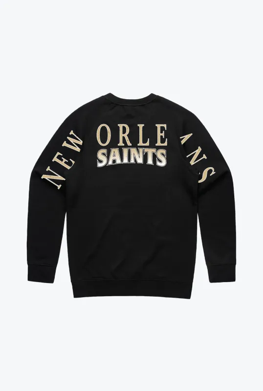 New Orleans Saints Spirit Crewneck - Black sold by Peace-Collective