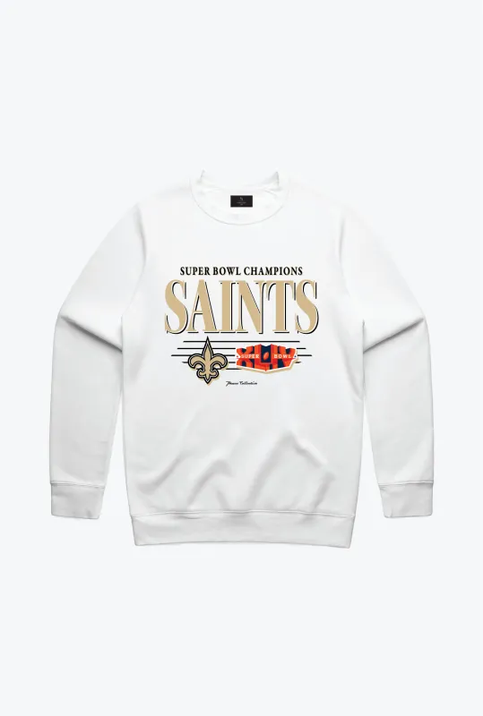New Orleans Saints Vintage Crewneck - White made by Peace-Collective