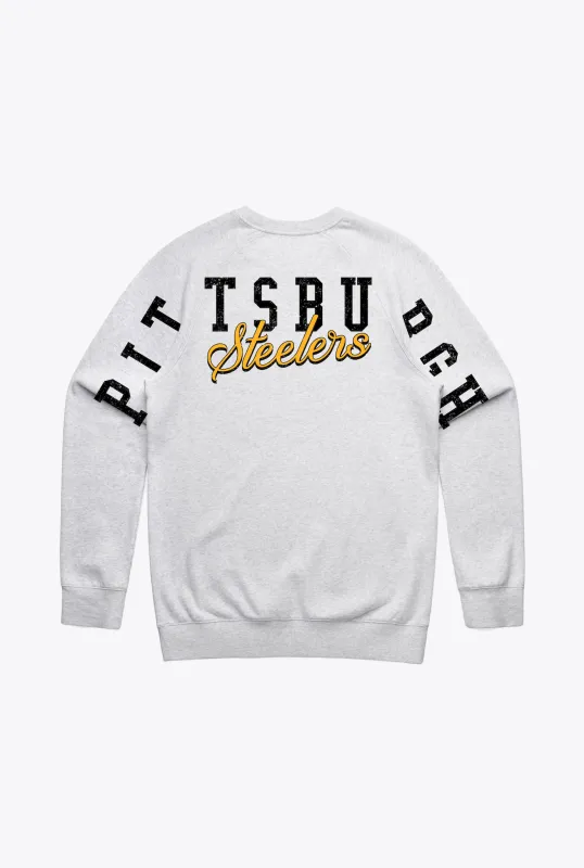 Pittsburgh Steelers Spirit Crewneck - Ash sold by Peace-Collective