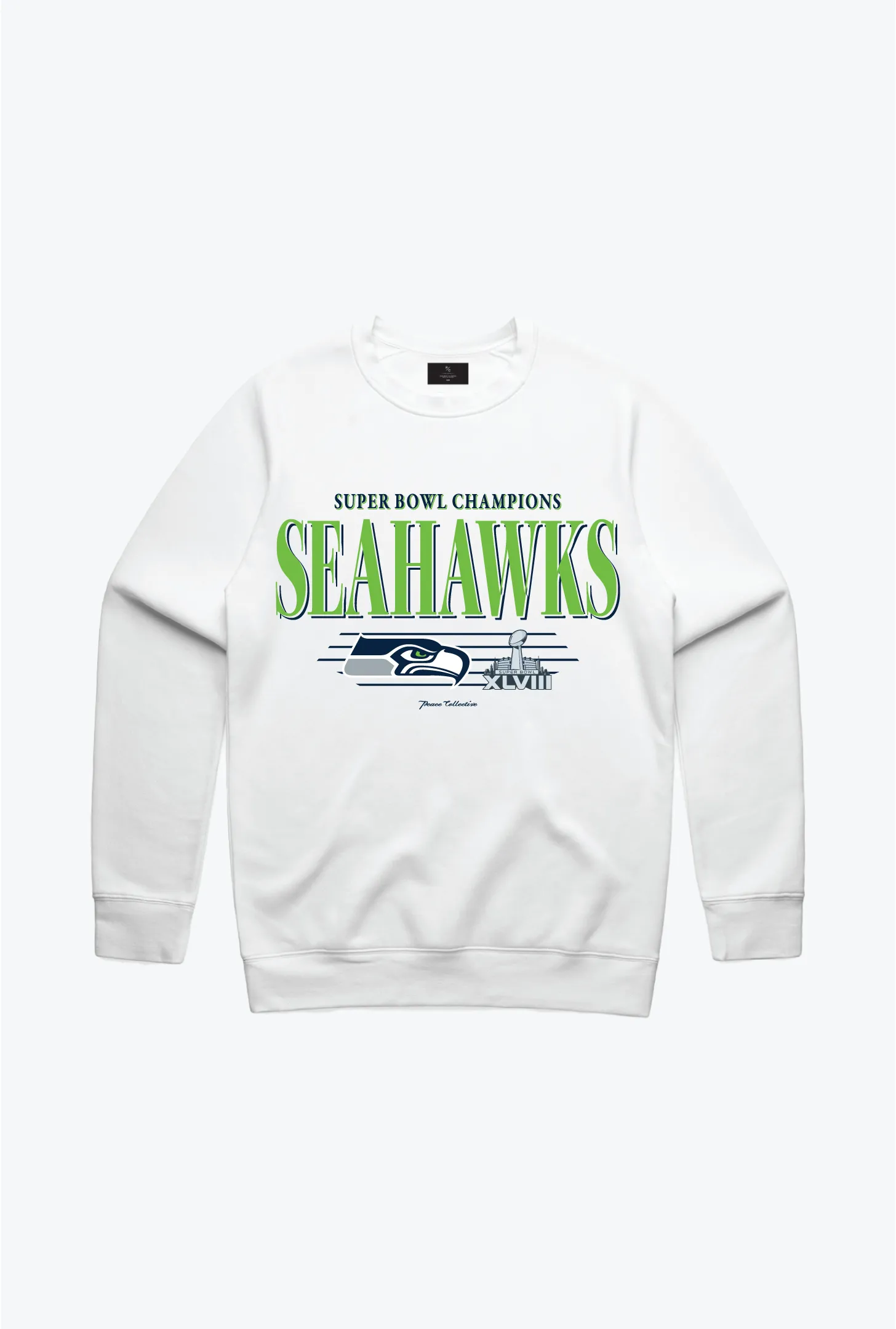 Seattle Seahawks Vintage Crewneck - White sold by Peace-Collective