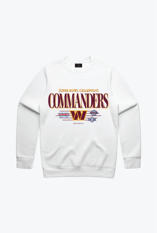 Washington Commanders Vintage Crewneck - White made by Peace-Collective