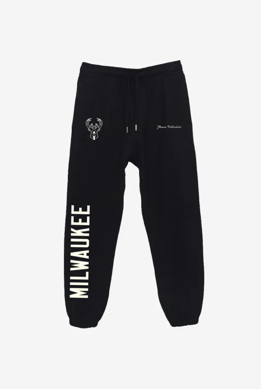 Milwaukee Bucks Heavyweight Jogger - Black sold by Peace-Collective
