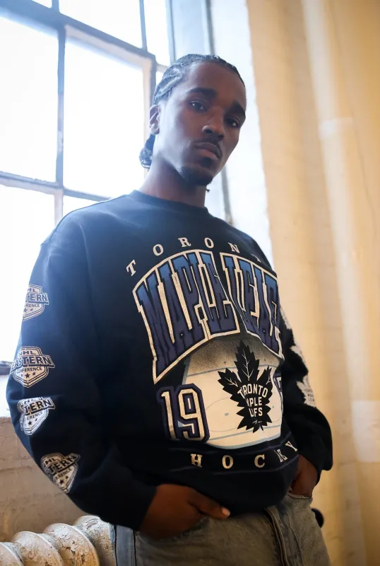 Toronto Maple Leafs Oversized Crewneck - Black sold by Peace-Collective