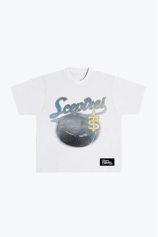 Toronto Sceptres Puck Heavyweight T-Shirt - White sold by Peace-Collective