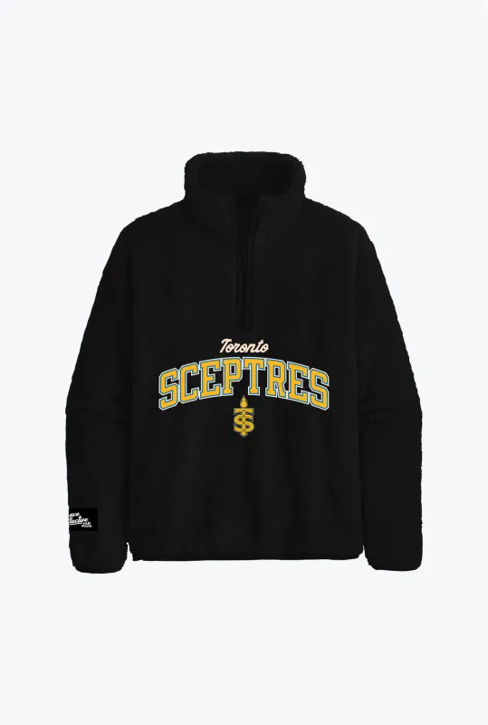 Toronto Sceptres High Pile Fleece Quarter Zip - Black made by Peace-Collective