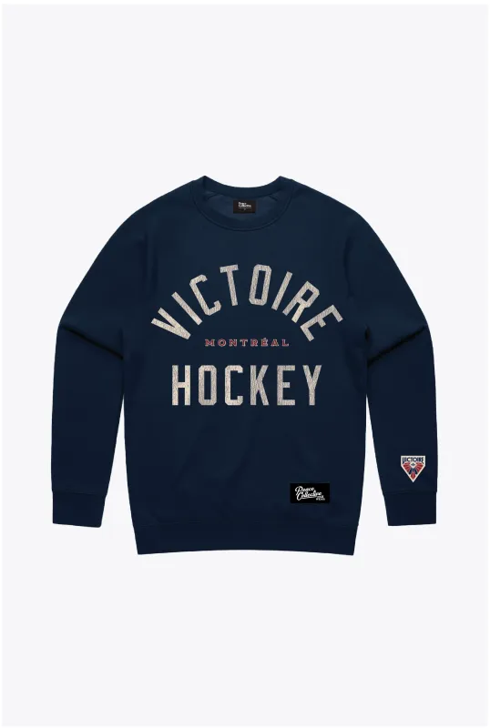 Montréal Victoire Vintage Heavyweight Crewneck - Navy sold by Peace-Collective