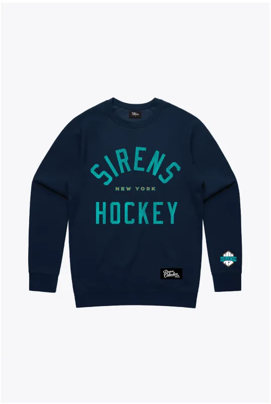 New York Sirens Vintage Heavyweight Crewneck - Navy sold by Peace-Collective