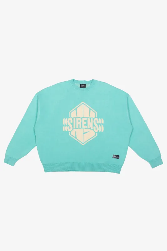 New York Sirens Logo Knit Sweater - Teal sold by Peace-Collective