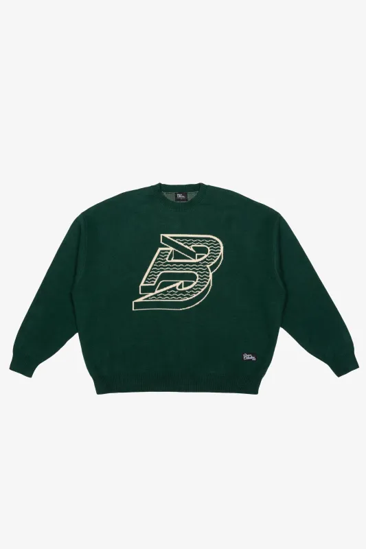 Boston Fleet Logo Knit Sweater - Green sold by Peace-Collective