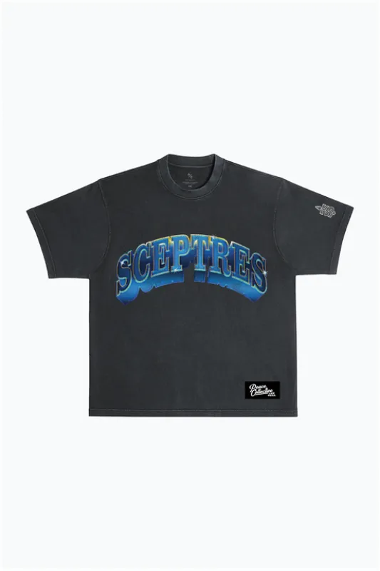 Toronto Sceptres Graffiti Heavyweight Garment Dyed T-Shirt - Black sold by Peace-Collective