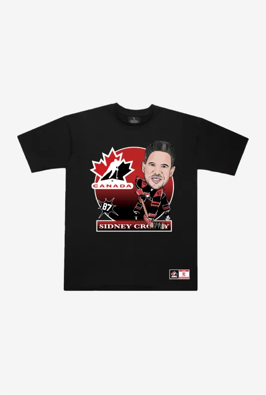 Hockey Canada Sidney Crosby Heavyweight T-Shirt - Black sold by Peace-Collective