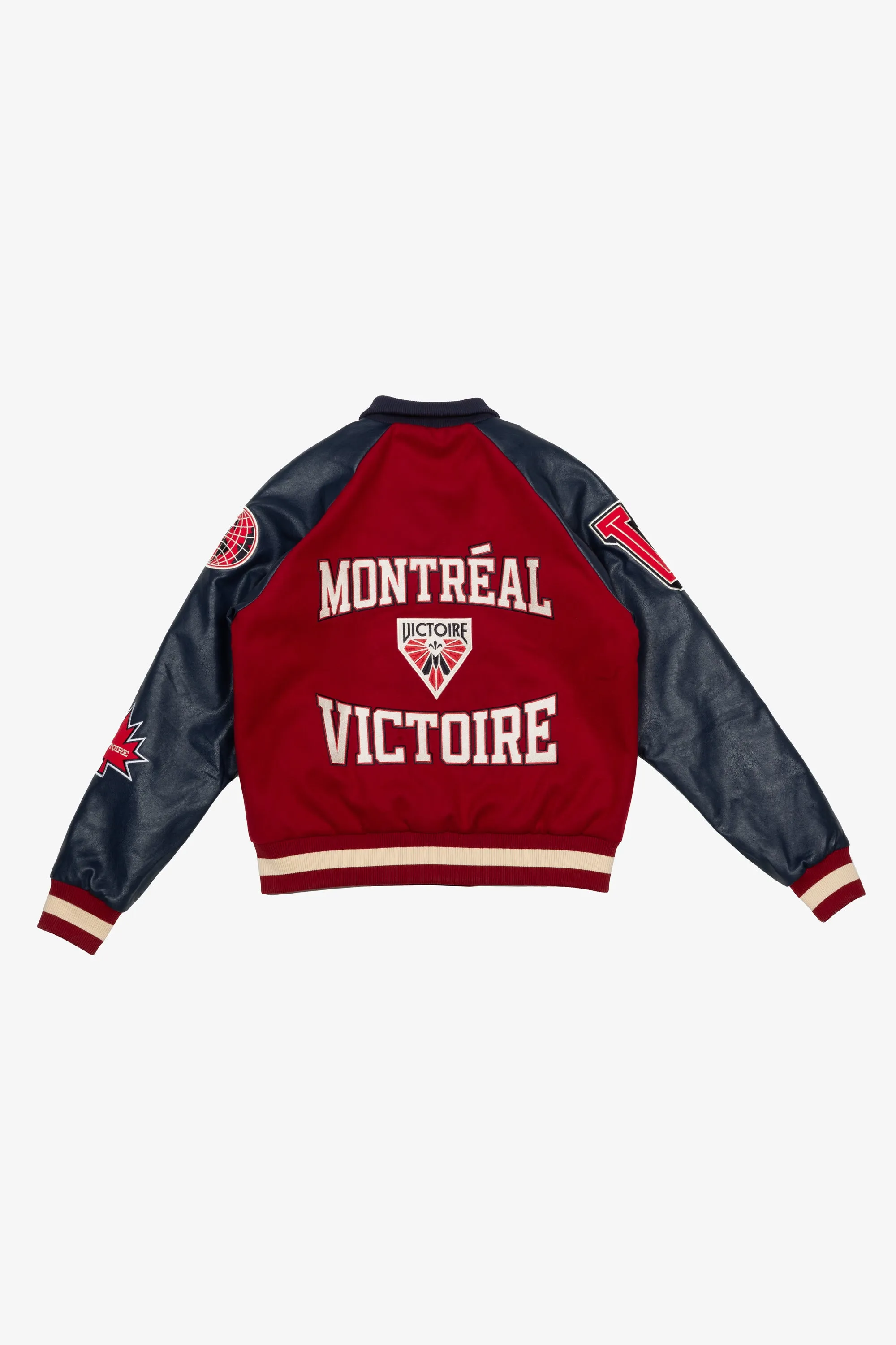 Montréal Victoire Women's Cropped Varsity Jacket - Maroon sold by Peace-Collective product image thumbnail 2