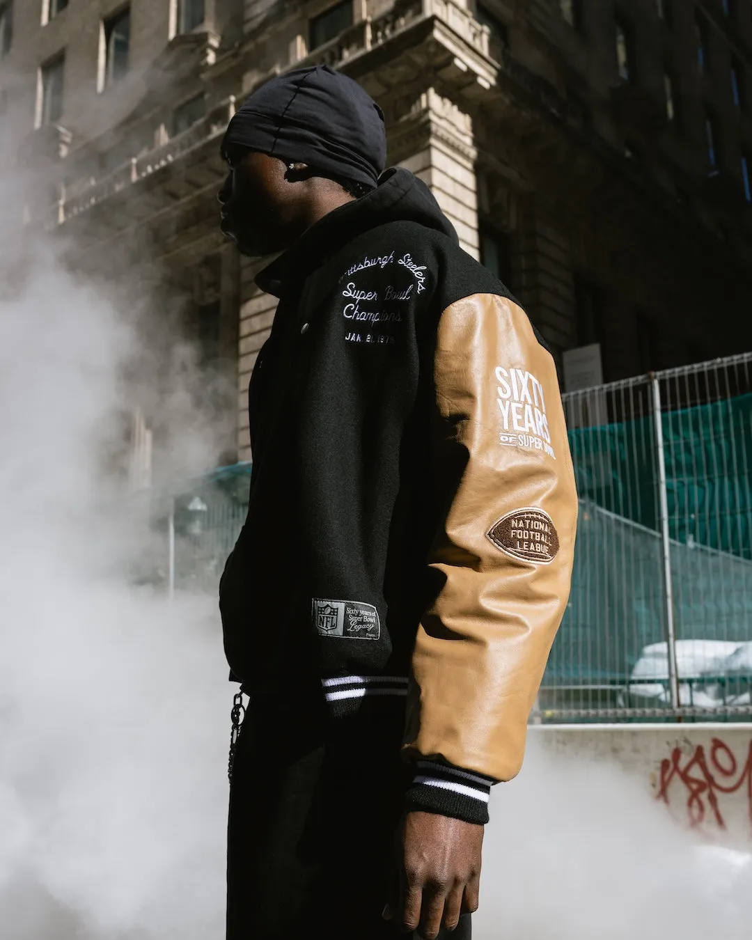 Super Bowl 1979 Pittsburgh Steelers vs. Dallas Cowboys Varsity Jacket - Black sold by Peace-Collective product image thumbnail 4