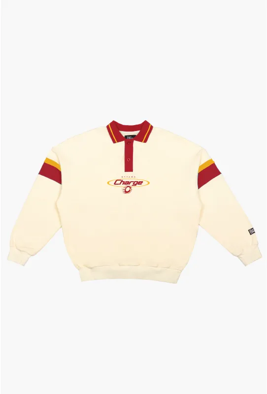 Ottawa Charge Oversized Rugby - Ivory / Red made by Peace-Collective