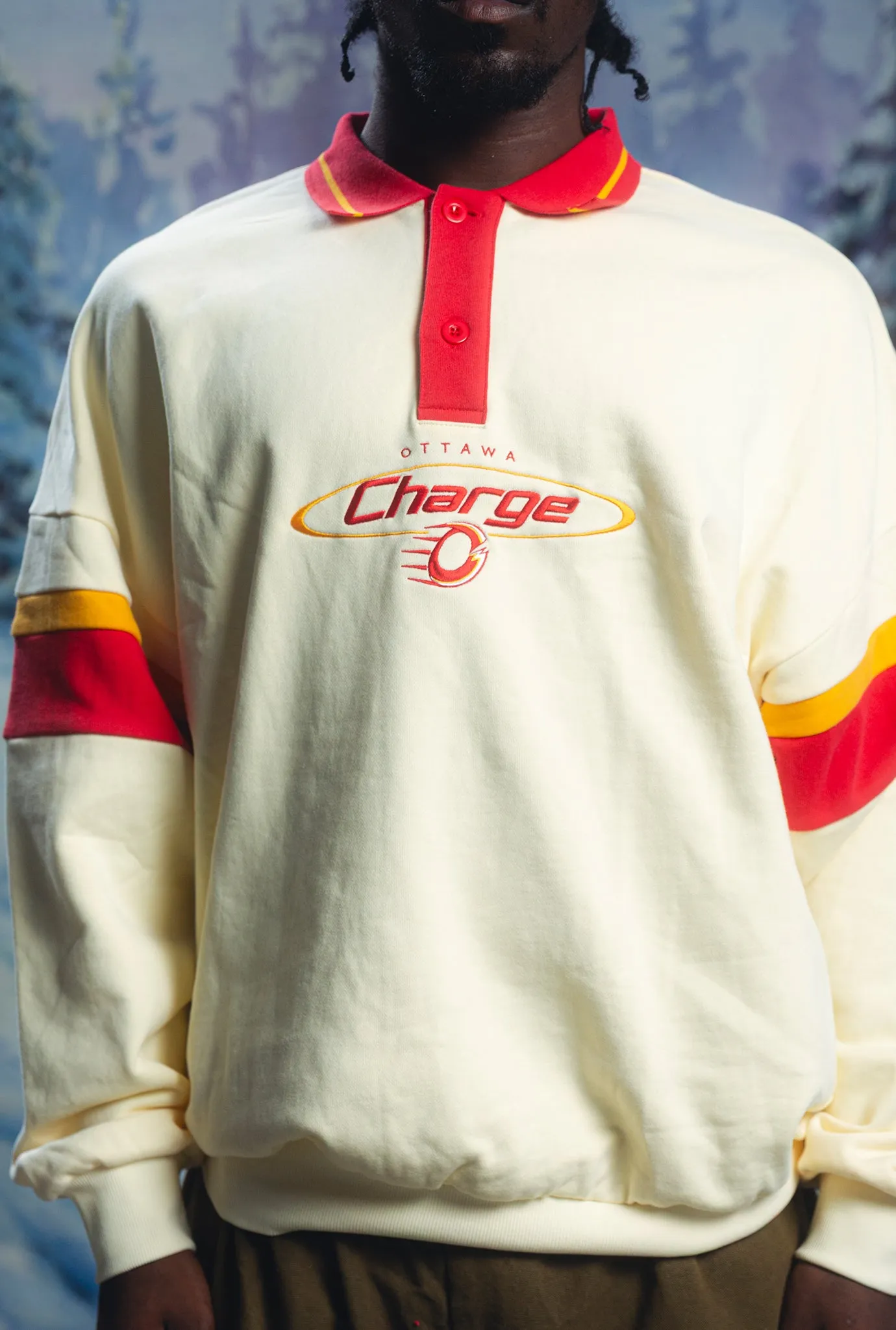 Ottawa Charge Oversized Rugby - Ivory / Red sold by Peace-Collective product image thumbnail 4