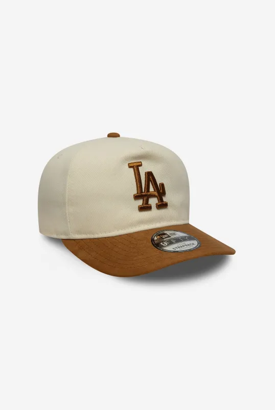 Los Angeles Dodgers Suede Visor 9FIFTY Strapback - Brown sold by Peace-Collective