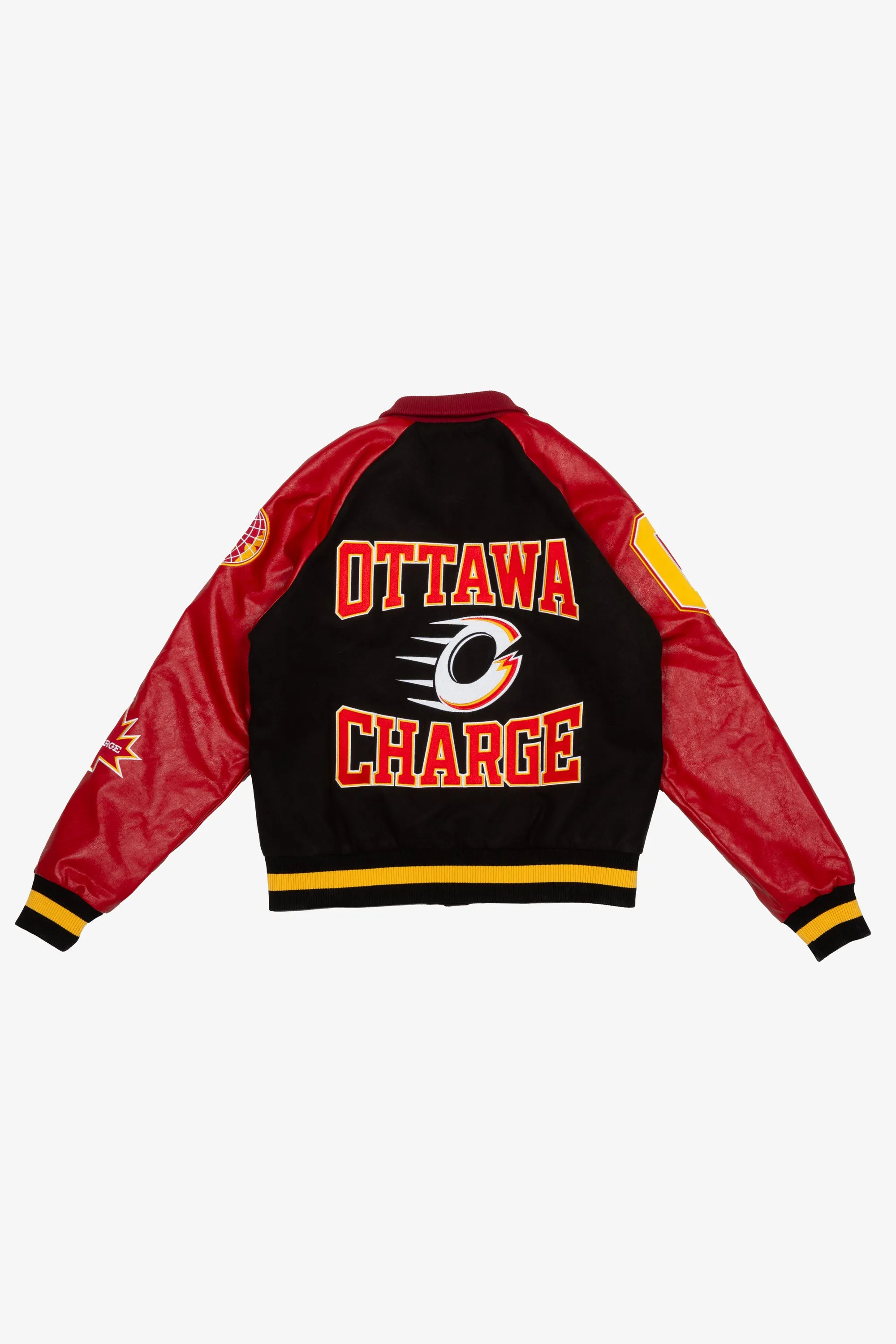 Ottawa Charge Women's Cropped Varsity Jacket - Red sold by Peace-Collective product image thumbnail 2