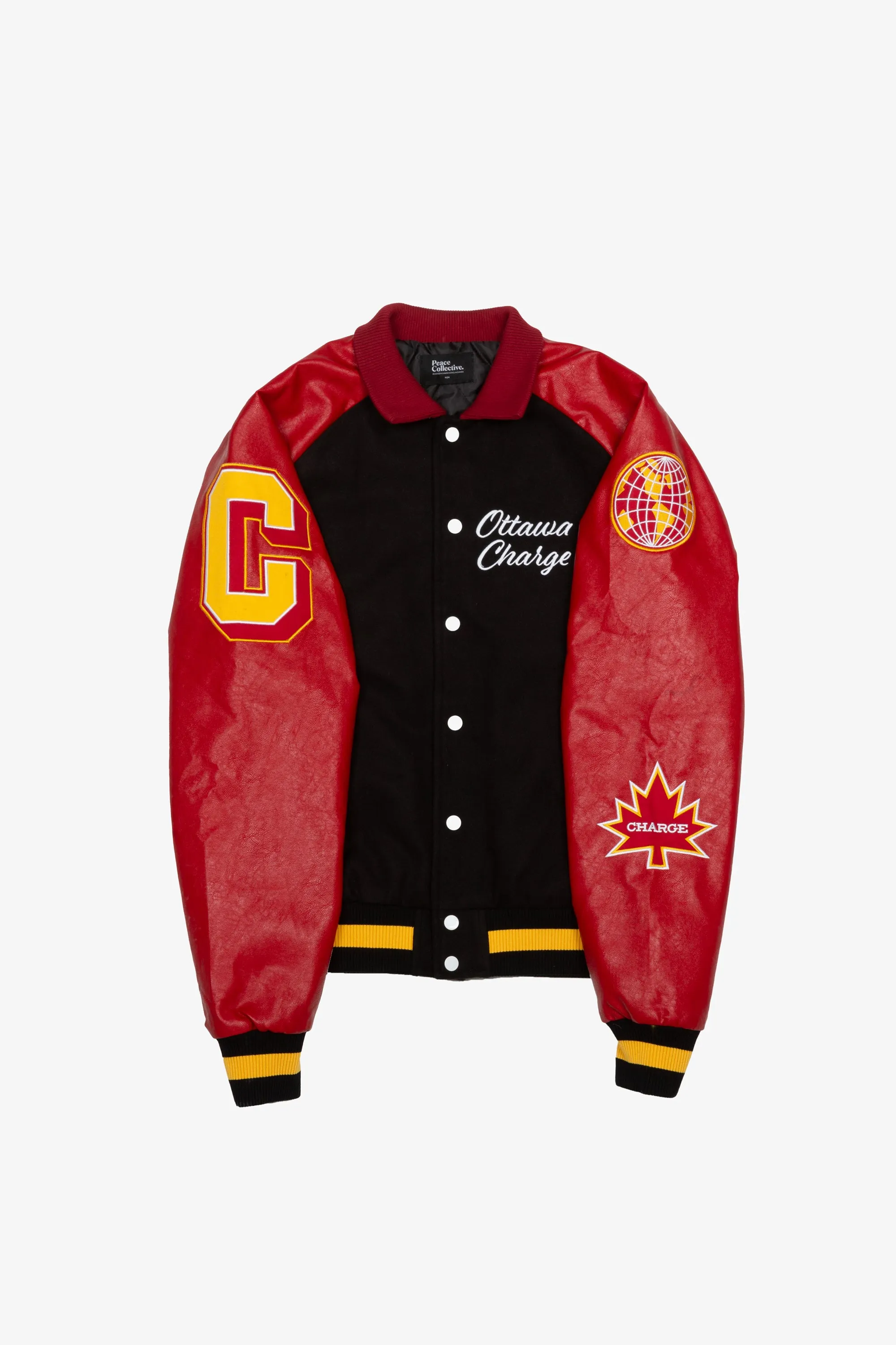 Ottawa Charge Women's Cropped Varsity Jacket - Red sold by Peace-Collective product image thumbnail 4