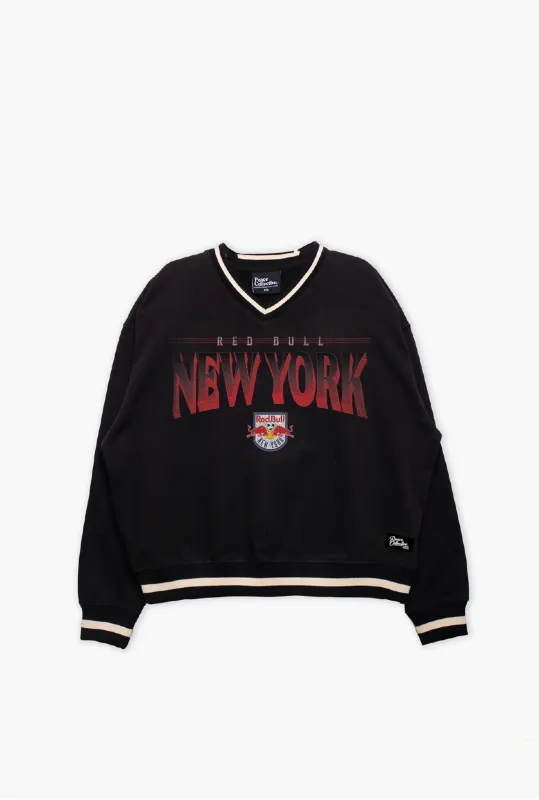 New York Red Bulls V-Neck Heavyweight Crewneck - Black sold by Peace-Collective